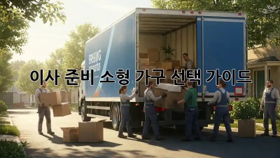 이사 준비, 소형 가구 선택 가이드!