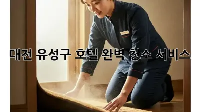 대전 유성구 호텔 완벽 청소 서비스!