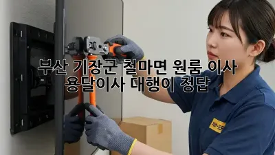 부산 기장군 철마면 원룸 이사? 용달이사 대행이 정답!